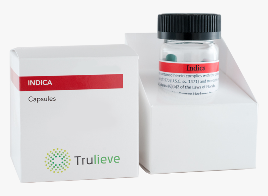 Capsules In Container - Trulieve Indica Capsules, HD Png Download, Free Download