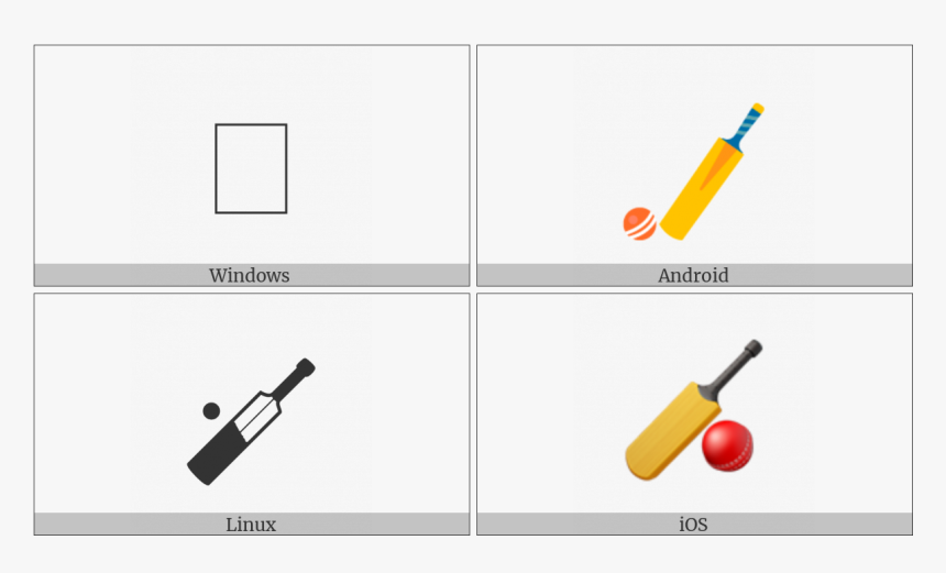 Cricket Bat And Ball On Various Operating Systems - Marking Tools, HD Png Download, Free Download