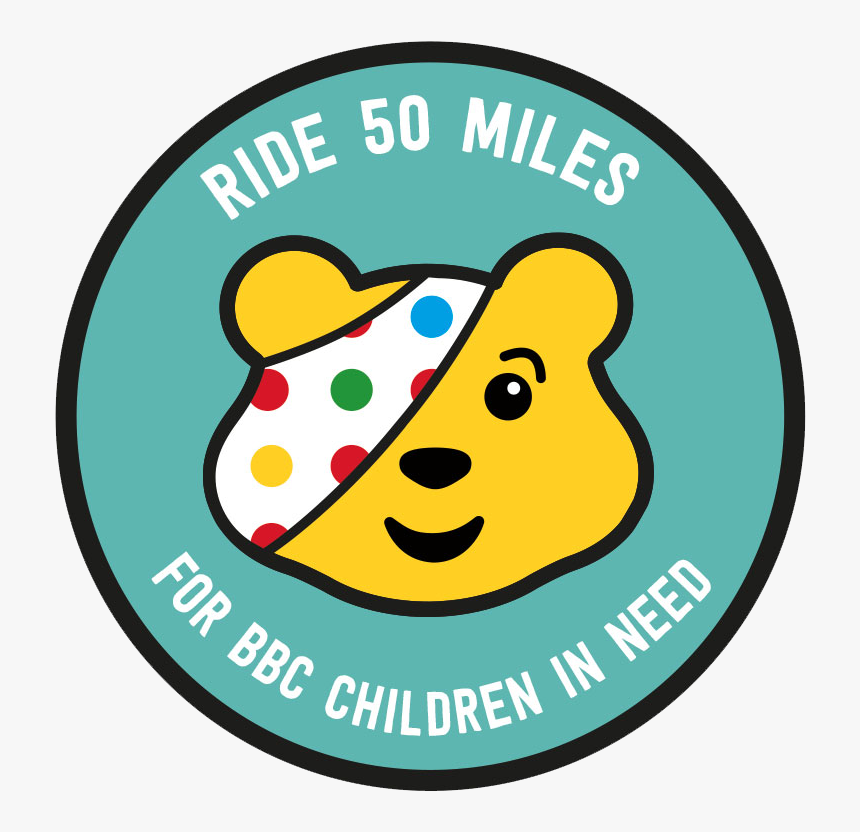 Ride 50 Miles For Bbc Children In Need Logo - Pudsey Bear Children In Need, HD Png Download, Free Download