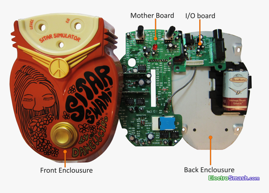 Sitar Swami Exploded View - Danelectro Sitar Swami, HD Png Download, Free Download