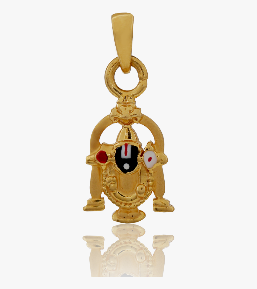 Divine Lord Balaji Enamel Gold Pendant - Pendant, HD Png Download, Free Download