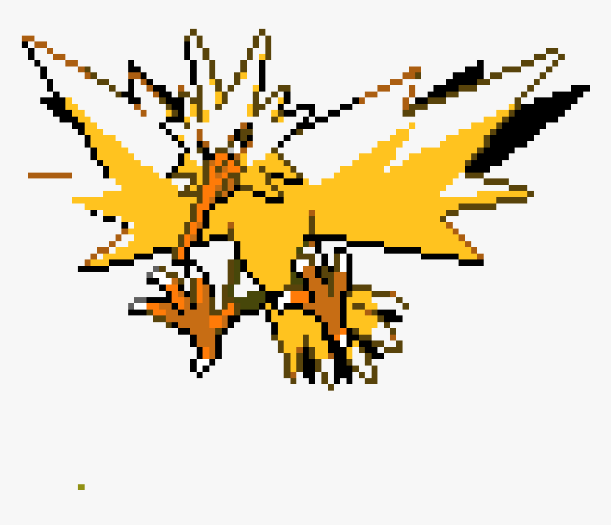 Pixel Art Pokemon Zapdos, HD Png Download, Free Download