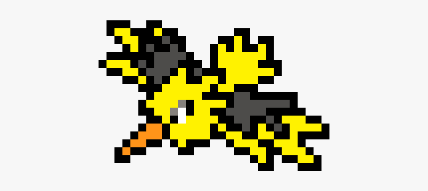 Pixel Art Pokemon Zapdos, HD Png Download, Free Download