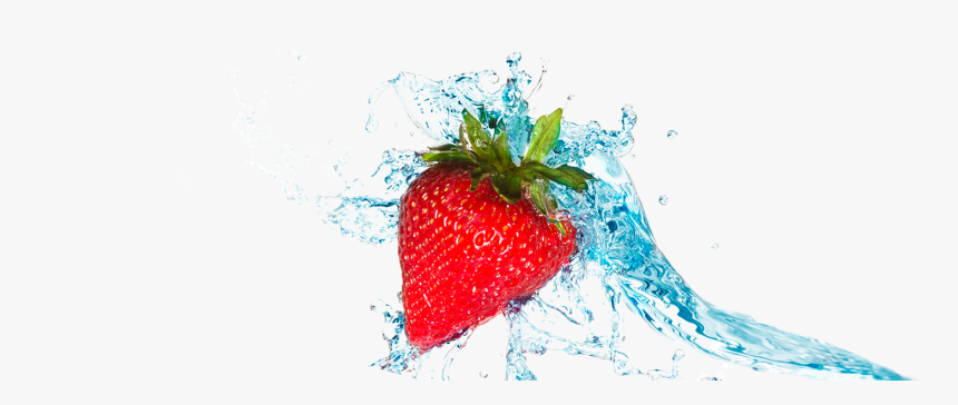 Picture Of Water And Strawberry - Strawberry Water Transparent, HD Png Download, Free Download