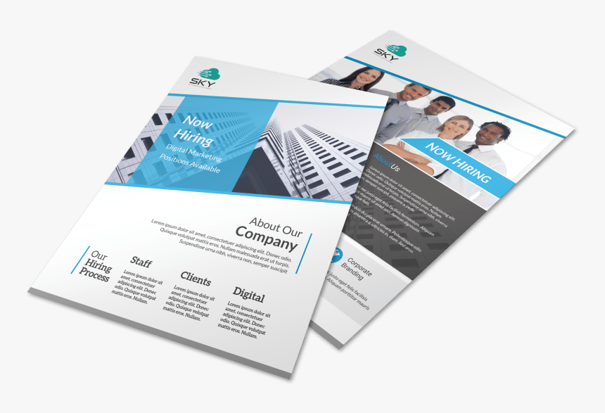 Corporate Now Hiring Flyer Template Preview - Flyer, HD Png Download, Free Download