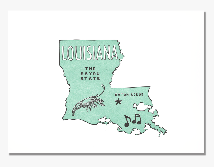 Print state. Louisiana State Art poster. The first State Bluegrass State and so on.