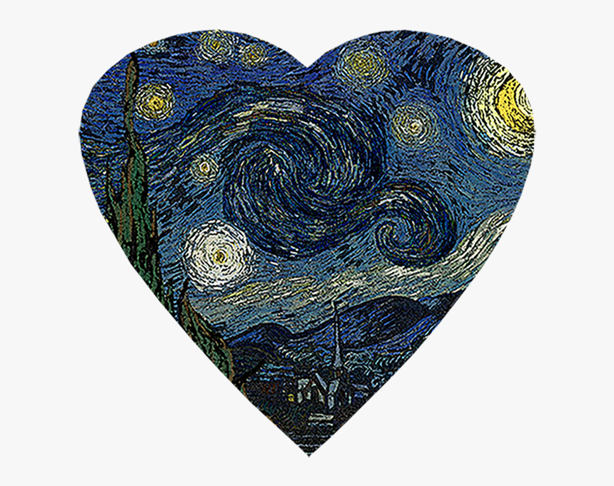 Starrynightdribbble Heart Starry Night Happiness Starry - Heart, HD Png Download, Free Download