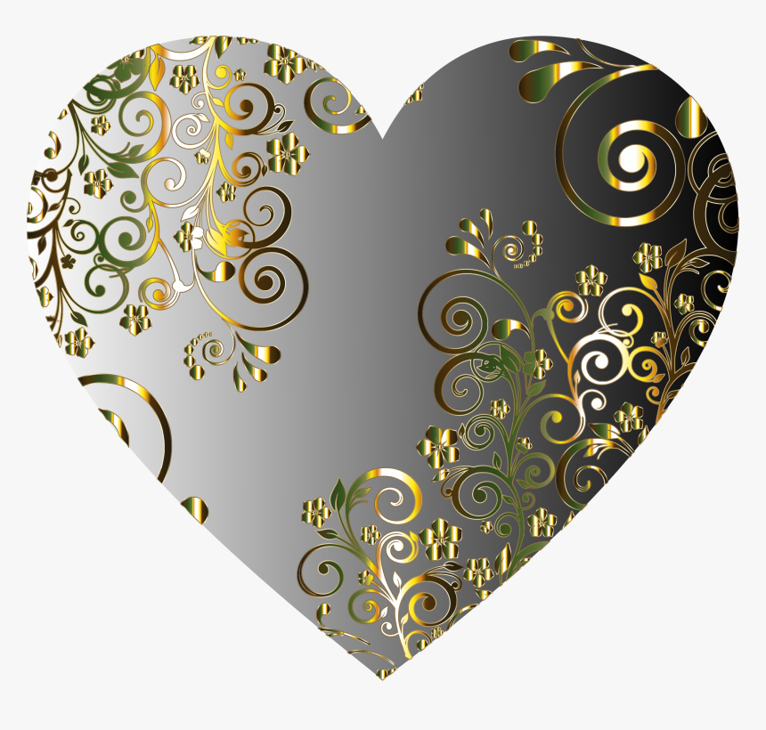 Prismatic Floral Flourish Big - Heart, HD Png Download, Free Download