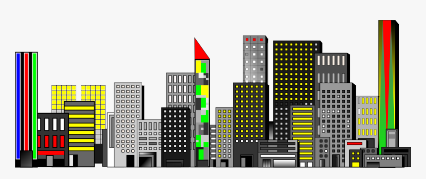 Transparent City Outline Png - Town Clip Art Transparent, Png Download, Free Download