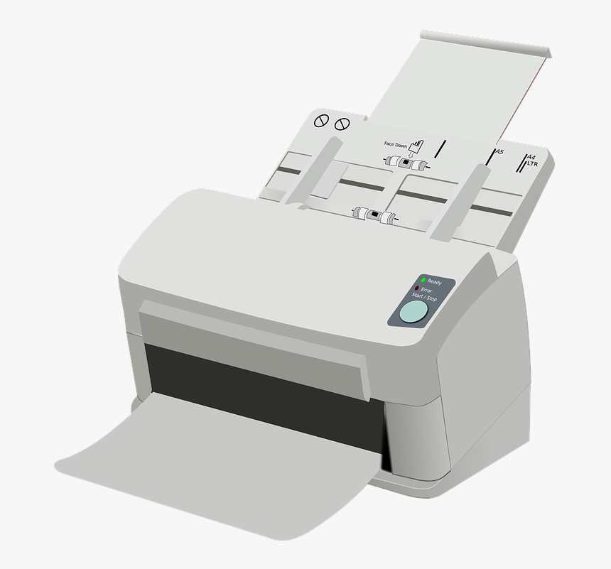 Laser Printer, Printer, Electrophotographic Printer - Scanner Clipart, HD Png Download, Free Download