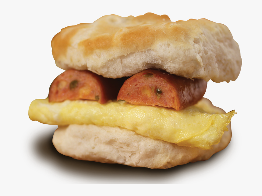 Fire"d Up Smoked Sausage Egg And Cheese Biscuit - Fast Food, HD Png Download, Free Download