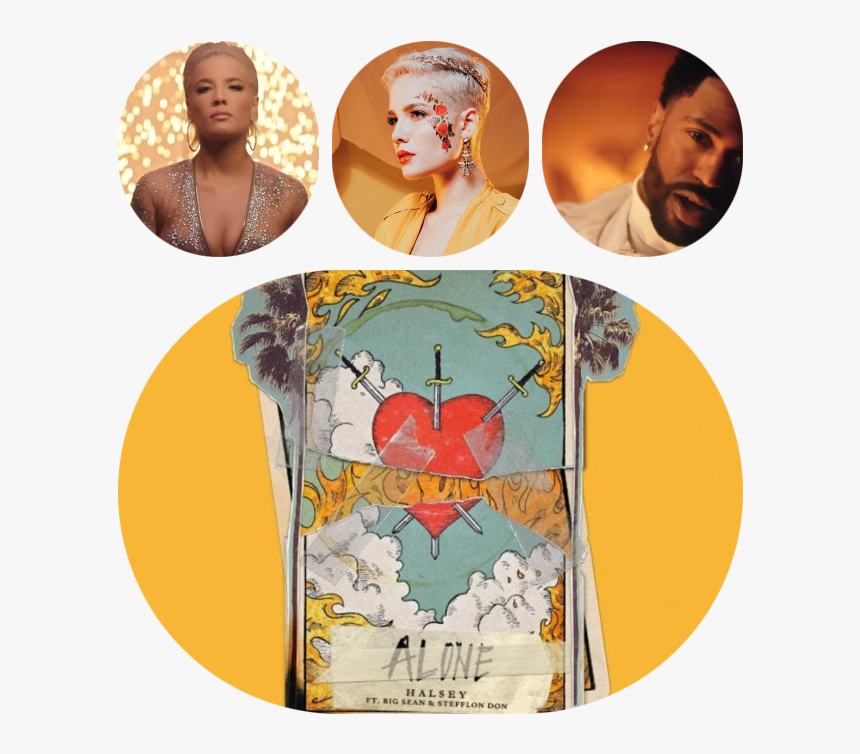 Halsey Feat Big Sean & Stefflon Don Alone, HD Png Download, Free Download