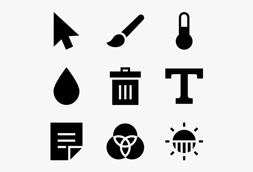 Essential Set - Editing Tools Icon Png, Transparent Png, Free Download