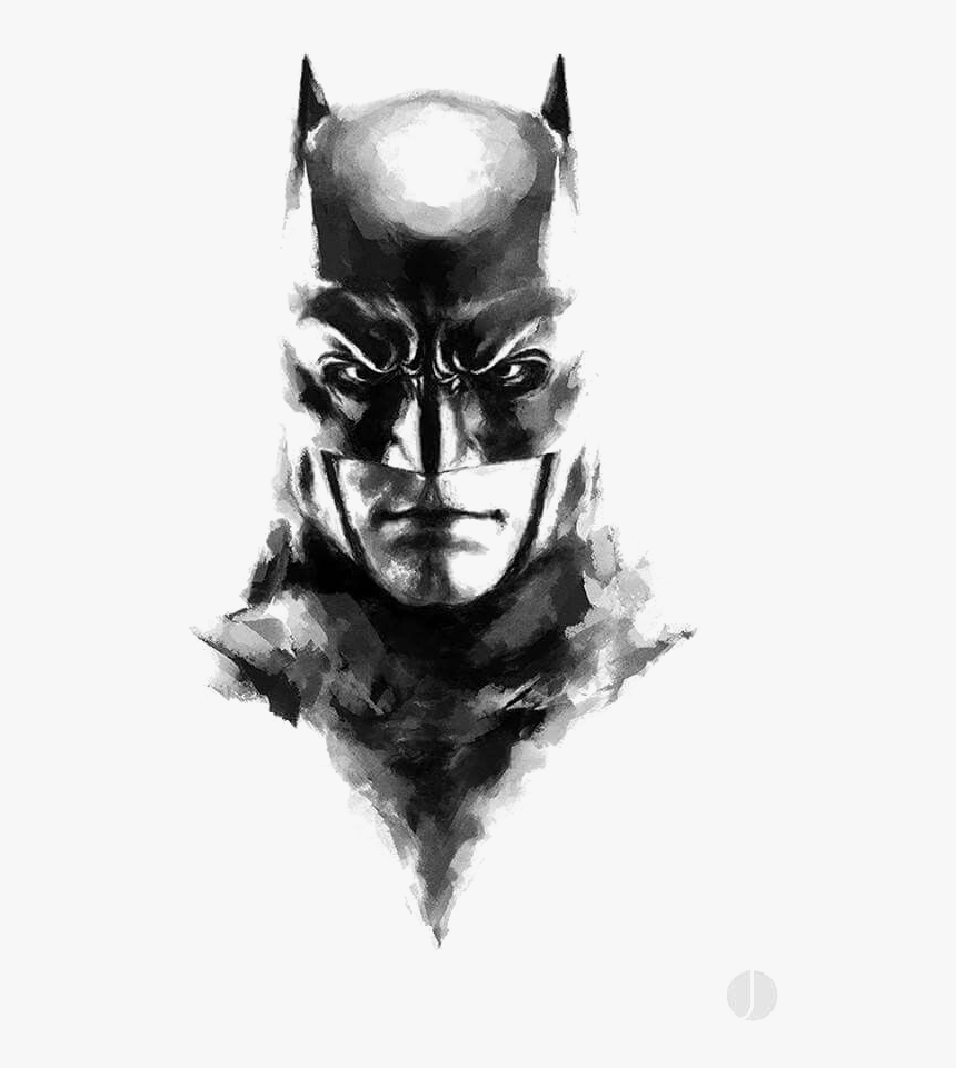 Batman Joker Bane Art - Batman Black And White Drawing, HD Png Download -  kindpng