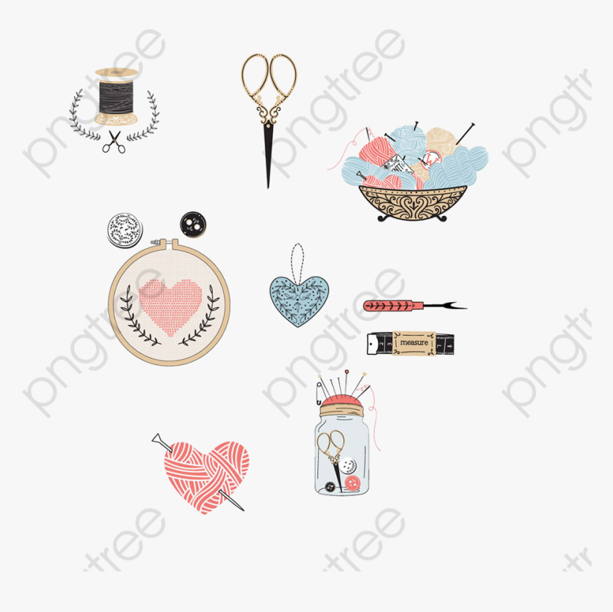 Transparent Needle Clipart - Tijeras Y Maquinas De Coser Dibujos, HD Png Download, Free Download