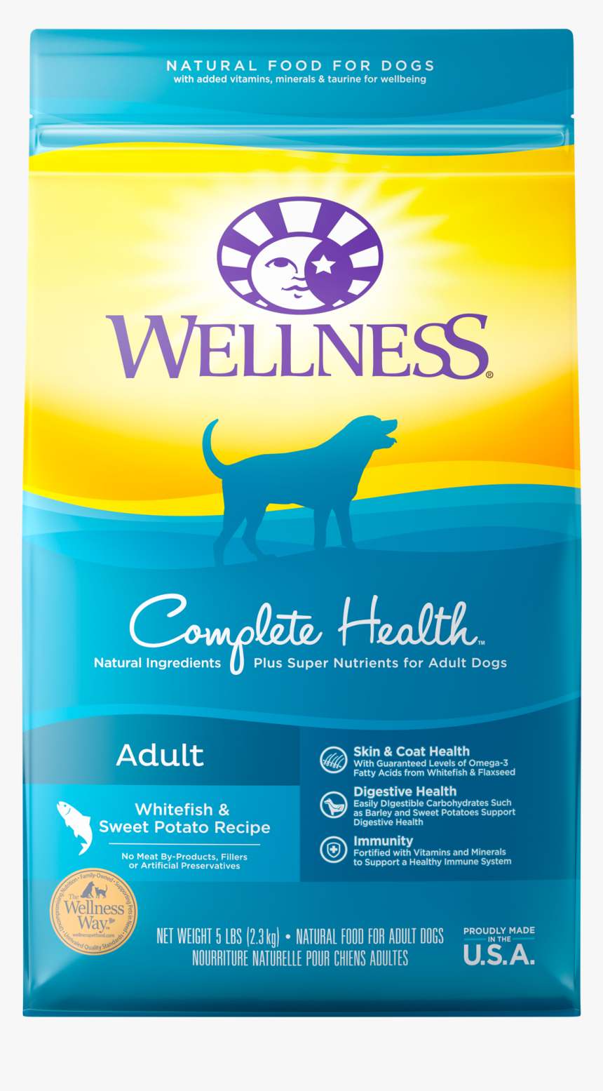 Com Health Dry White Fish Dog - Wellness Complete Health Whitefish And Sweet Potato, HD Png Download, Free Download