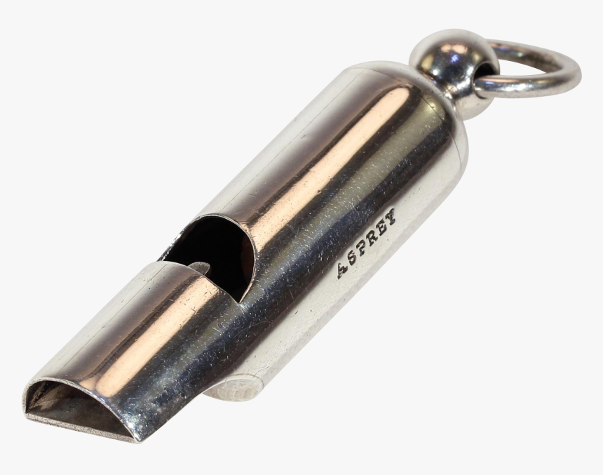 Vintage Asprey Sterling Silver Police Whistle Pendant - Keychain, HD Png Download, Free Download