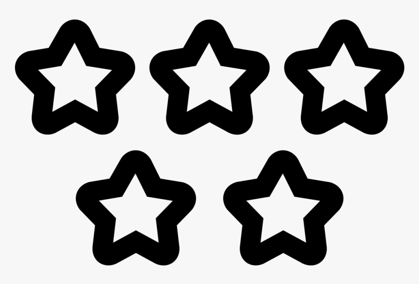 Five Stars Quality Symbol - Stars Vector Black And White, HD Png Download, Free Download