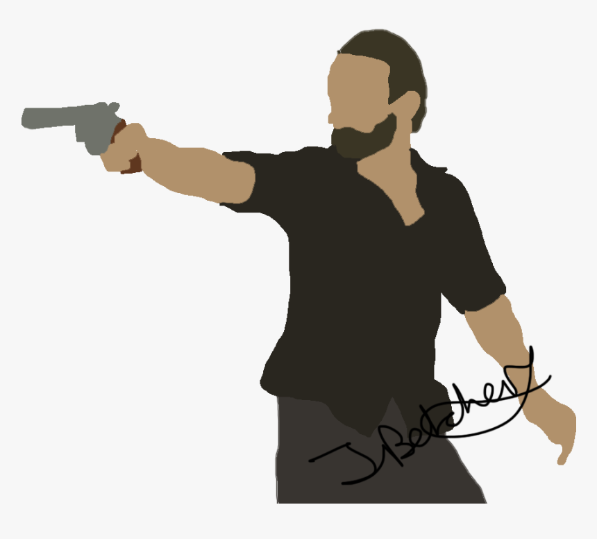 Transparent Rick Grimes Png - Shoot Rifle, Png Download, Free Download