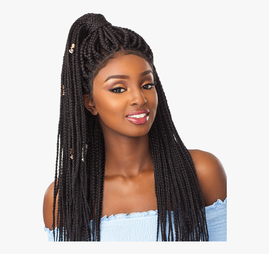 Transparent Braid Png - Lace Front Wig Braids, Png Download, Free Download