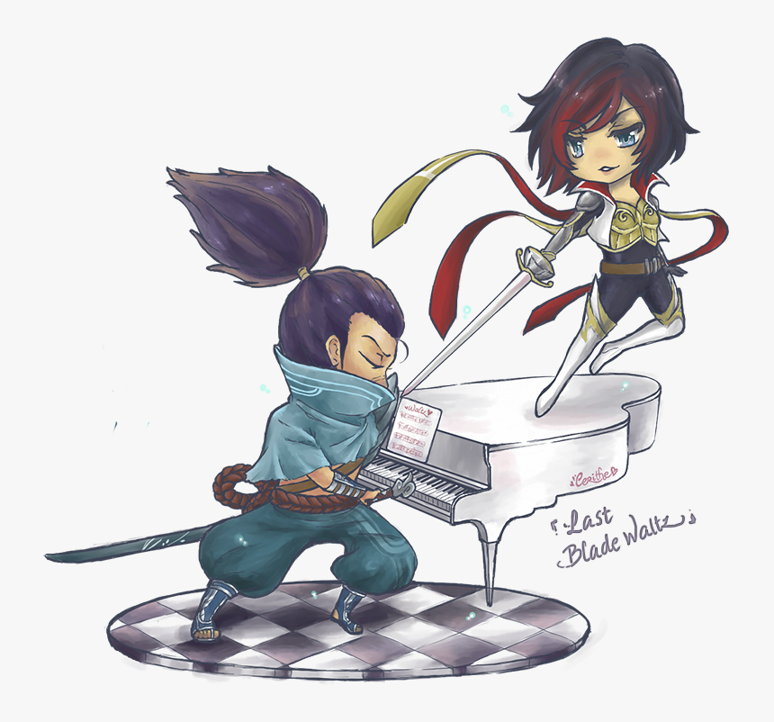 Yasuo X Fiora - Cartoon, HD Png Download, Free Download