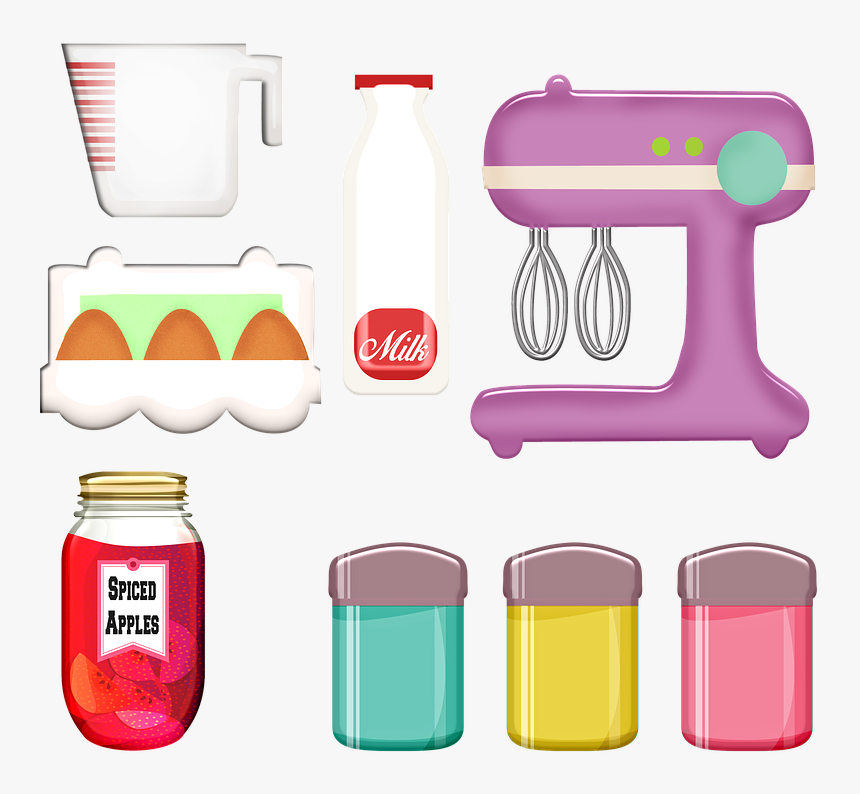 Retro Pink Mixer, Cooking, Eggs, Milk, Baking, HD Png Download, Free Download