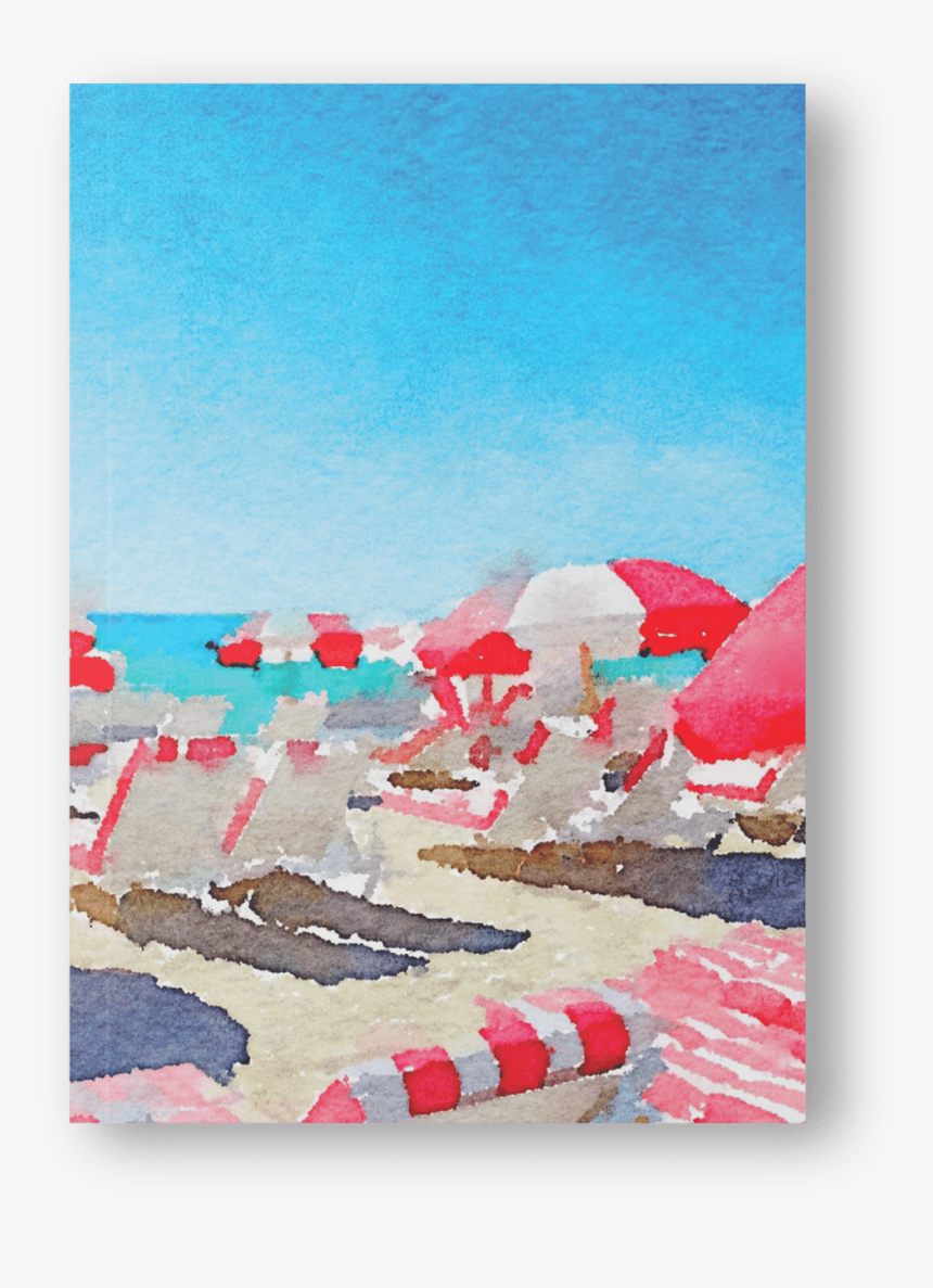 Beach Umbrella 4 Journal - Painting, HD Png Download, Free Download