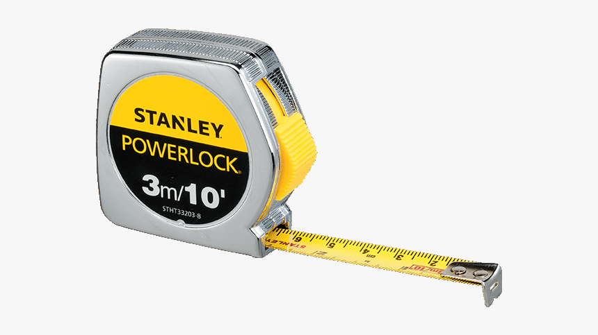 Stanley Stht33203-8 Powerlock 3m X 13mm Metric Imperial - 8m 26 Stanley Power Lock Measuring Tape Stht33428, HD Png Download, Free Download