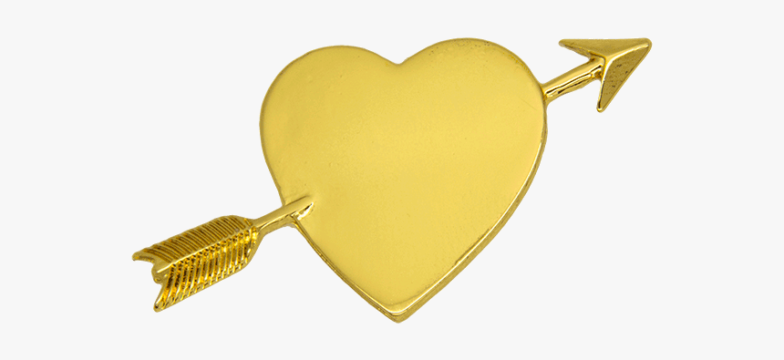 Yellow Heart With Arrow, HD Png Download, Free Download