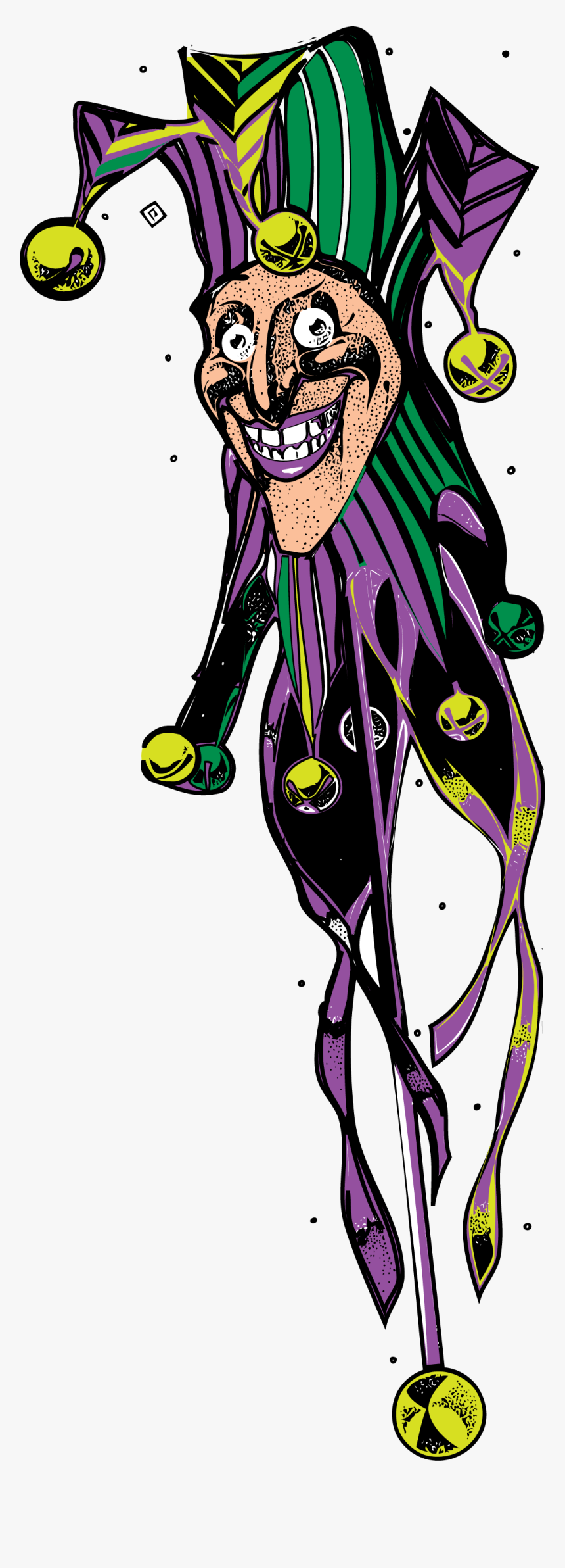 Mardi Gras Jester Sceptre Hq Image Free Png Clipart - Mardi Gras Jester Art, Transparent Png, Free Download