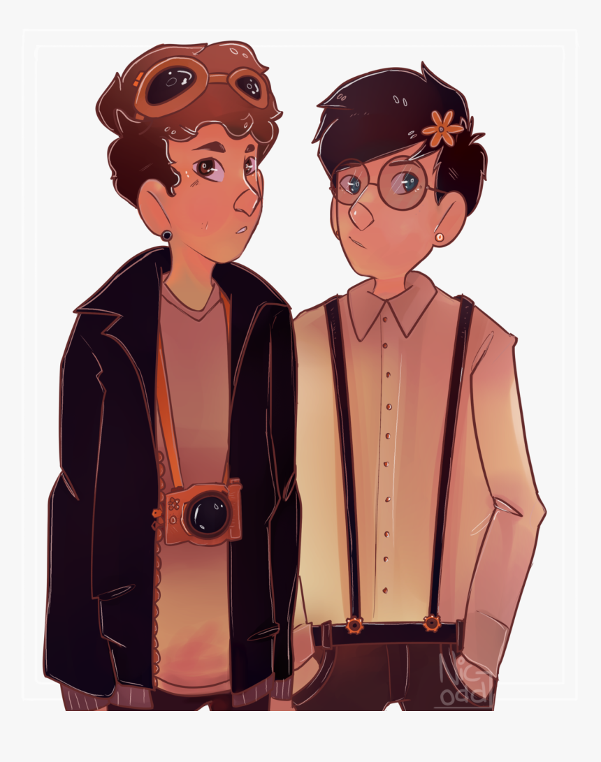 “ I Tried To Draw Dan And Phil As Steampunks I Failed - Cartoon, HD Png Download, Free Download