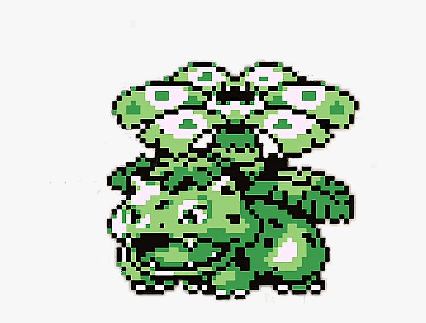 Pokemon Venusaur Green Cute Videogames Sprite Freetoedi - Venusaur Sprite Red And Blue, HD Png Download, Free Download