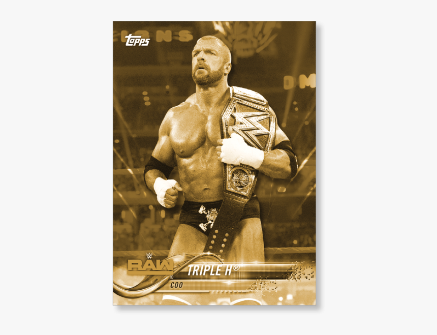 2018 Topps Wwe Triple H Base Poster Gold Ed - Design, HD Png Download, Free Download