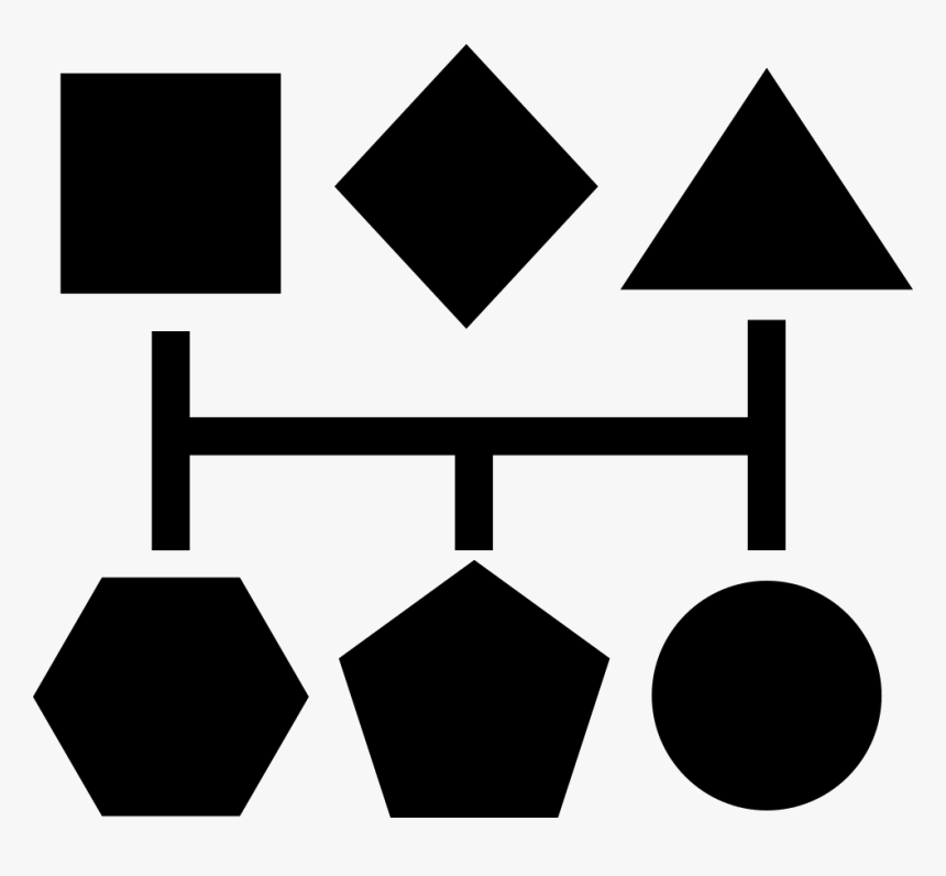 Black Geometric Shapes Graphic - Geometric Shape Shape Icon, HD Png Download, Free Download