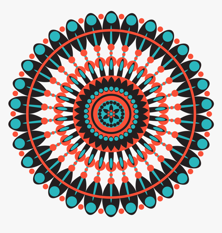 Mandala, Geometric, Pattern, Shapes, Circle - Pattern Of Geometric Shapes, HD Png Download, Free Download