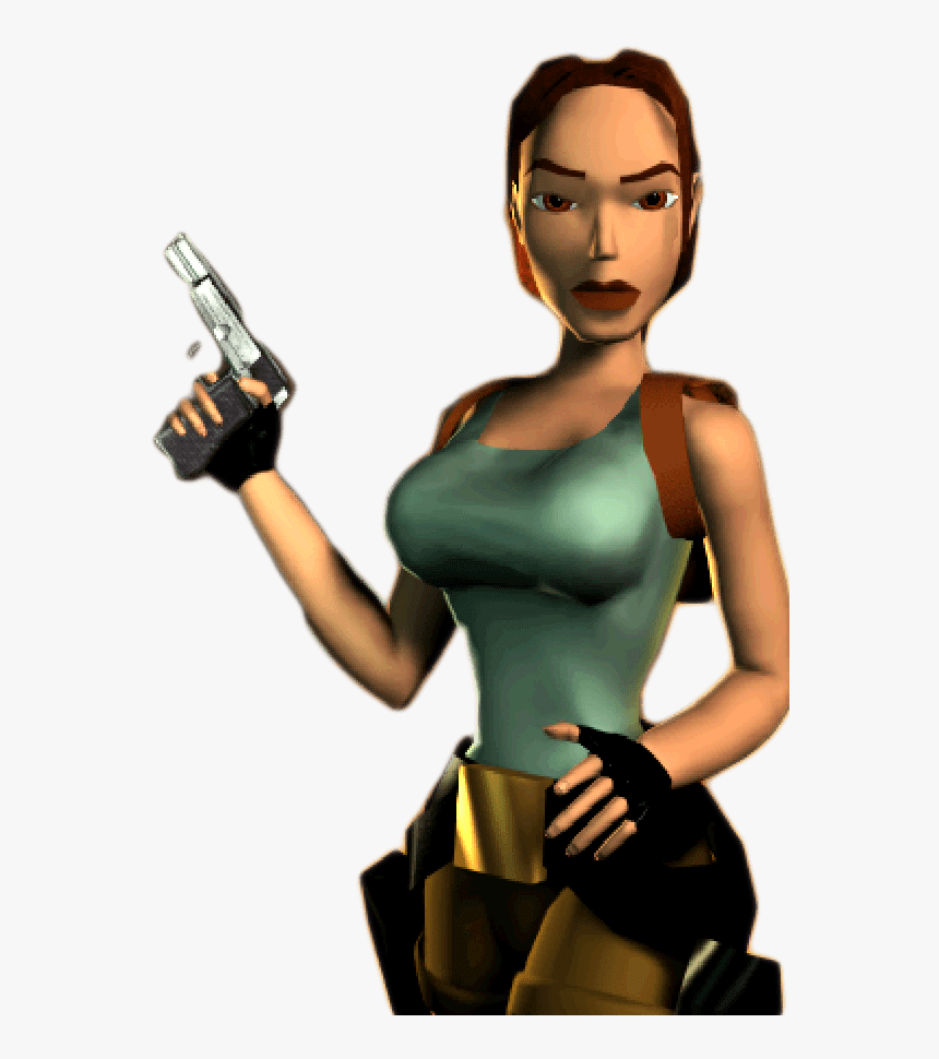 Lara Croft Holding Gun, HD Png Download, Free Download