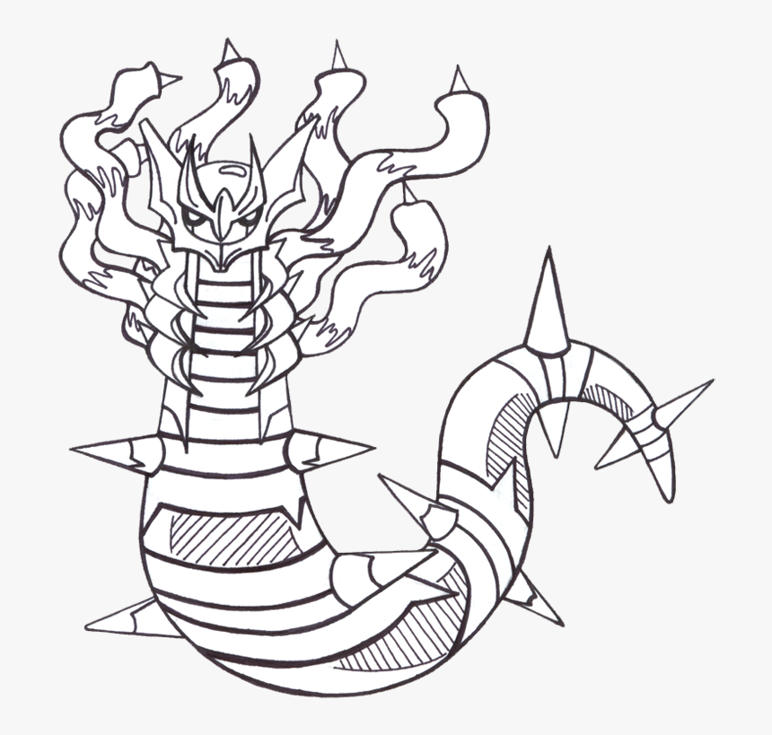 Giratina , Png Download - Line Art, Transparent Png, Free Download