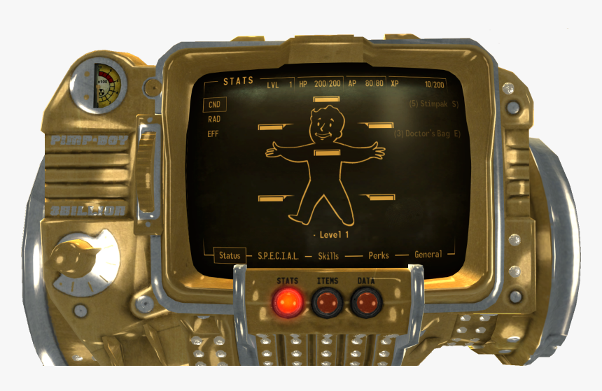 Nukapedia The Vault - New Vegas Pip Boy, HD Png Download, Free Download