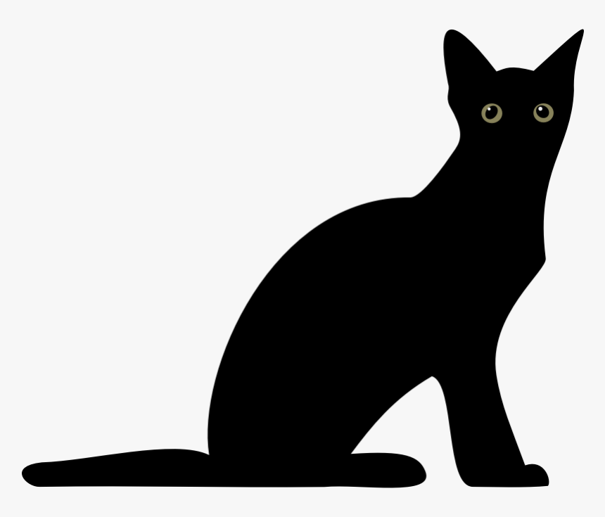 Black Cat Silhouette Png Transparent Png Png Download Chat Dessin Sans Droit D Auteur Png Download Kindpng