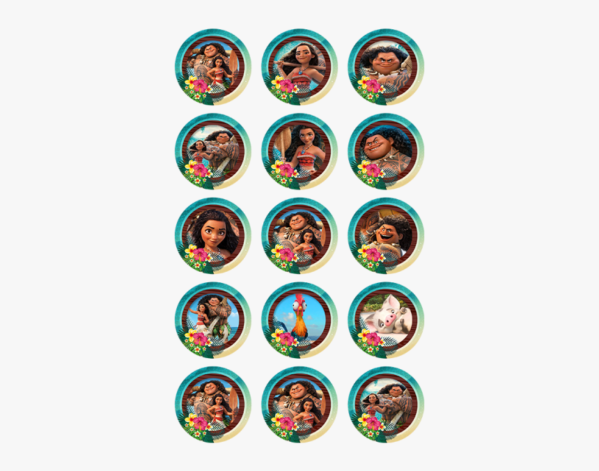 Moana Or , Png Download - Moana Edible Cupcake Prints, Transparent Png, Free Download