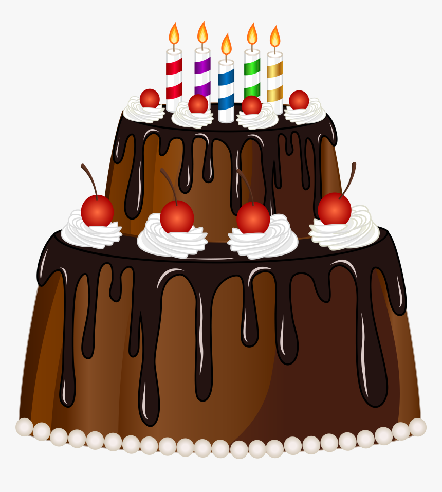 Cake With Candles Png, Transparent Png, Free Download