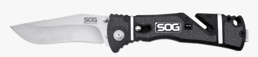 Clip Point, Satin - Sog Trident Elite, HD Png Download, Free Download