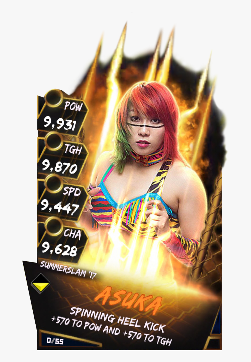 Asuka S3 15 Summerslam17 Fusion - Asuka Wwe Pictures Supercard, HD Png Download, Free Download