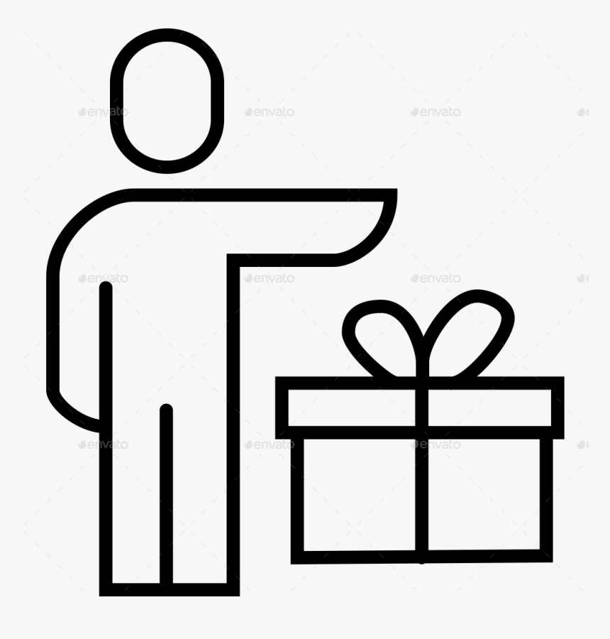 25 Gift Line Icons - Gift White Icon Png, Transparent Png, Free Download