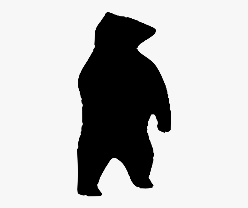 Silhouette,monochrome Photography,carnivoran - Polar Bear Silhouette Png, Transparent Png, Free Download