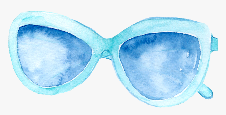 Blue Goggles Sunglasses Png Download Free Clipart - Watercolor Sunglasses Png, Transparent Png, Free Download