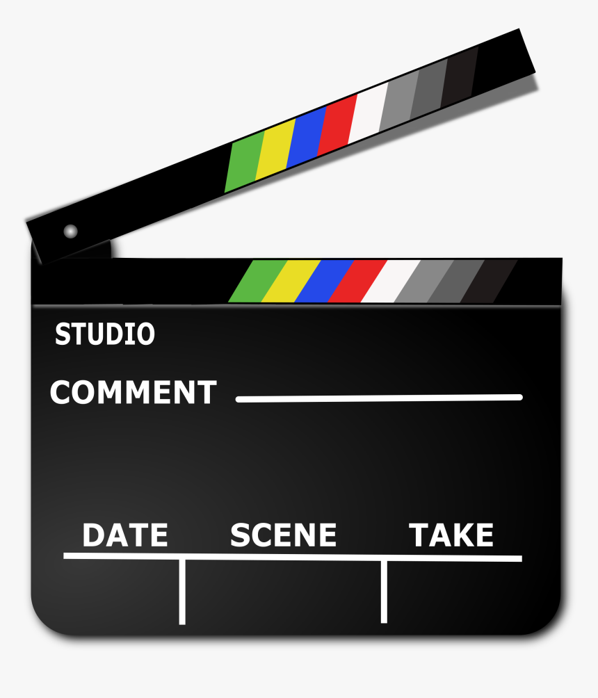 Download Free Png Colour Clapboard - Clapperboard Colorful Png, Transparent Png, Free Download