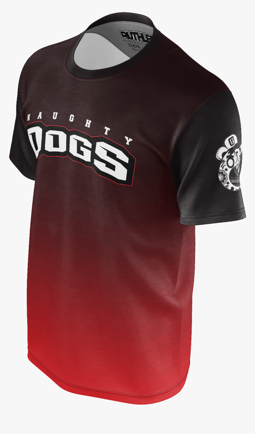 Naughty Dog Black Fade - Active Shirt, HD Png Download, Free Download