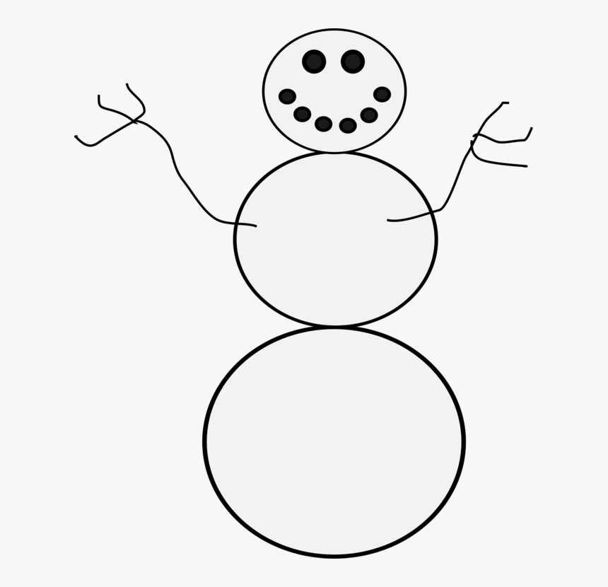 Outline Of A Snowman, HD Png Download, Free Download