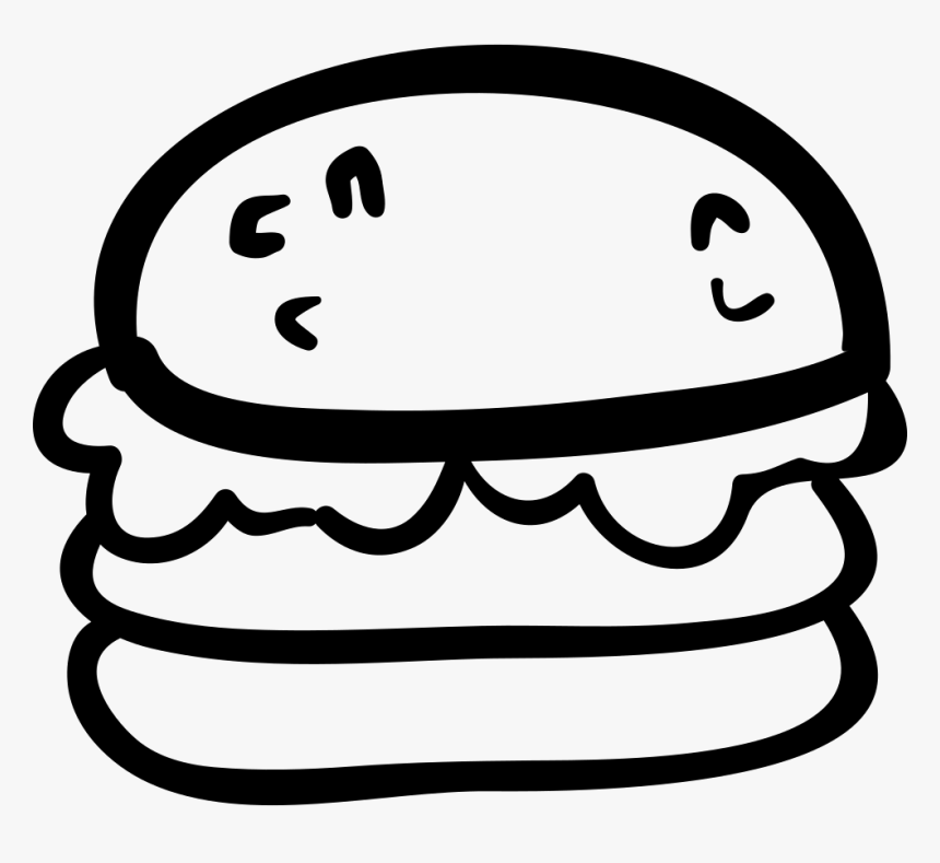 Hand-drawn Burger Comments - Hand Drawn Burger, HD Png Download, Free Download